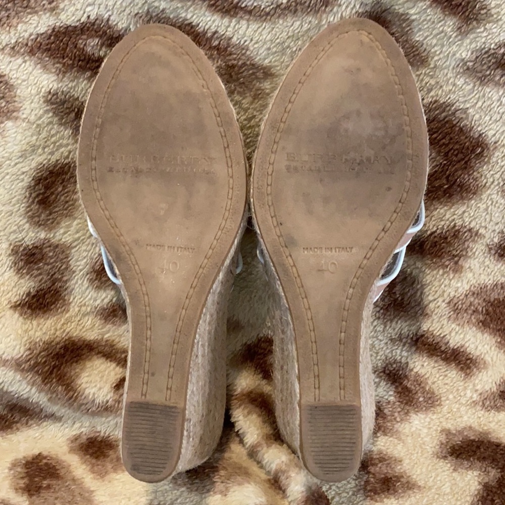 Burberry White Nova check wedge Espadrilles EU 40 - Picture 8 of 10